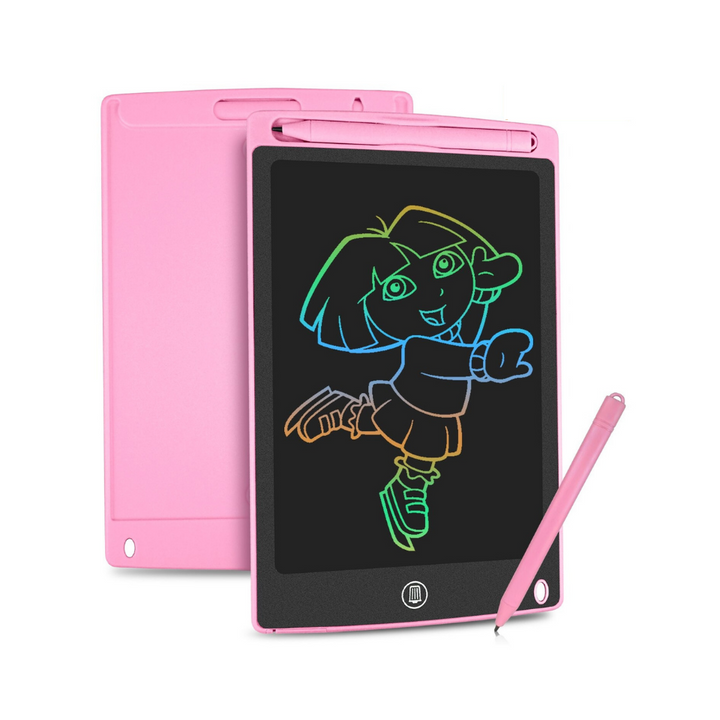 Enfant utilisant la tablette pour dessiner et apprendre