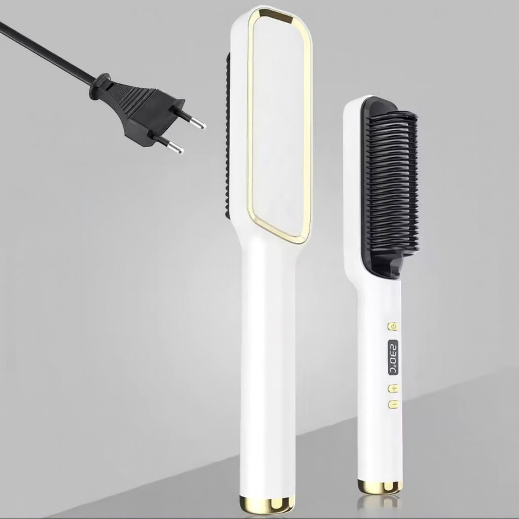 Brosse lissante avec indicateur de température allumé