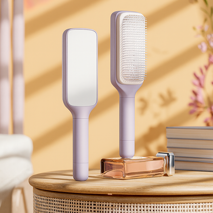 Brosse à cheveux montrant le système anti-frisottis