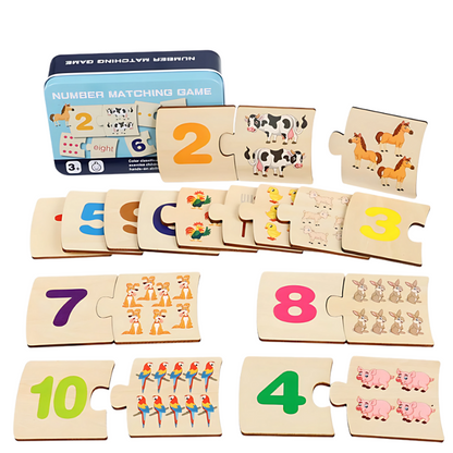 Style A du jeu avec pièces numérotées et colorées
