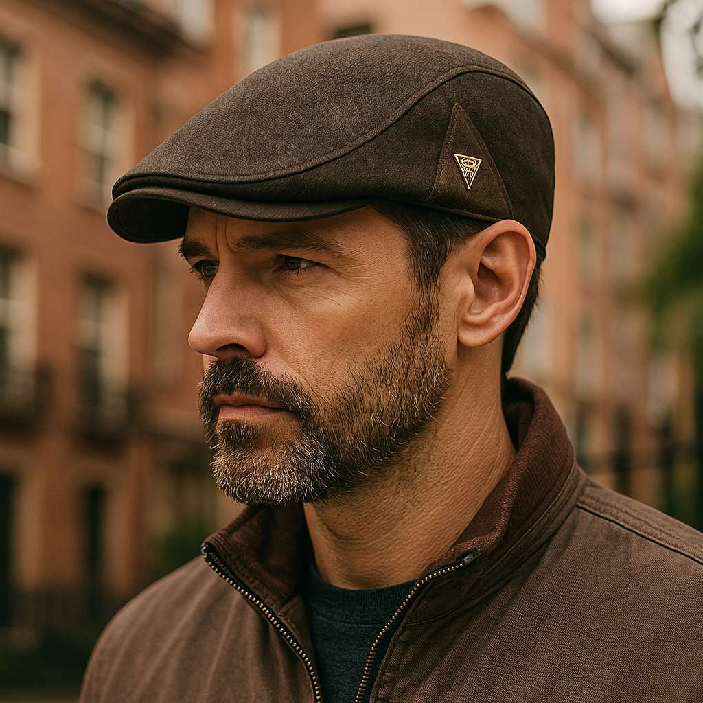 Homme avec béret, style urbain et décontracté