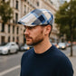 Homme barbu portant un béret en coton léger