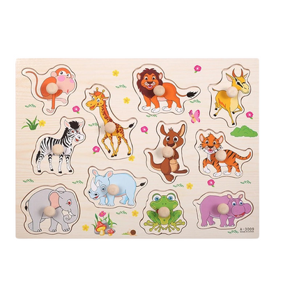 Puzzle en bois avec des animaux de la savane pour enfants