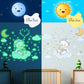 Autocollant mural ourson lumineux, ambiance apaisante pour enfants