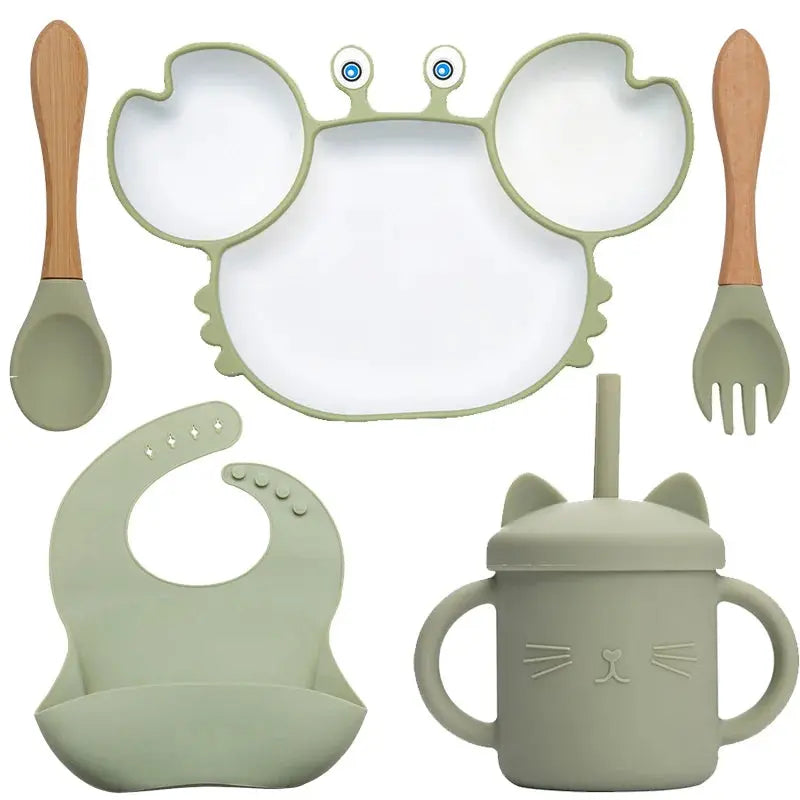 Set de repas crabe avec compartiments pour aliments