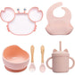 Ensemble vaisselle crabe avec cuillère en silicone