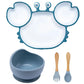 Assiette crabe en silicone avec trois sections distinctes