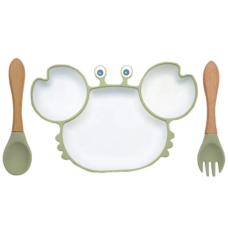 Bol crabe avec cuillère ergonomique pour enfants