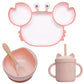 Set de repas crabe avec ventouse pour stabilité