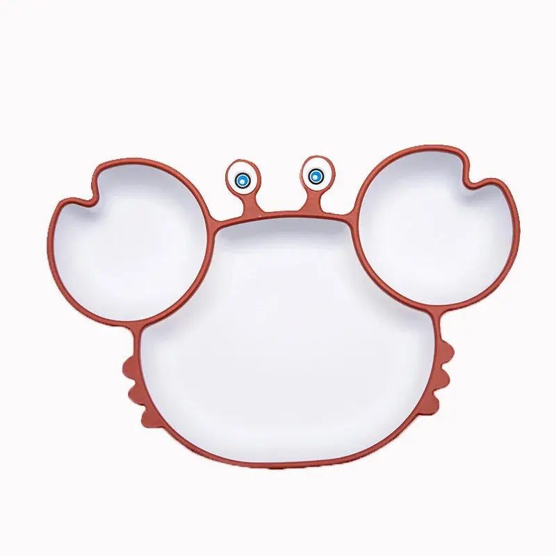 Assiette crabe avec ventouse pour éviter les déversements
