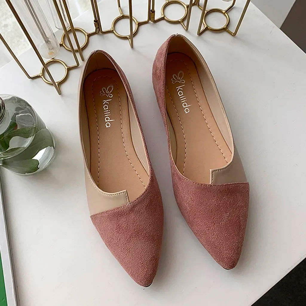 Semelle intérieure rembourrée des ballerines bicolores