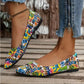 Vue d'ensemble des ballerines avec motifs pop art audacieux