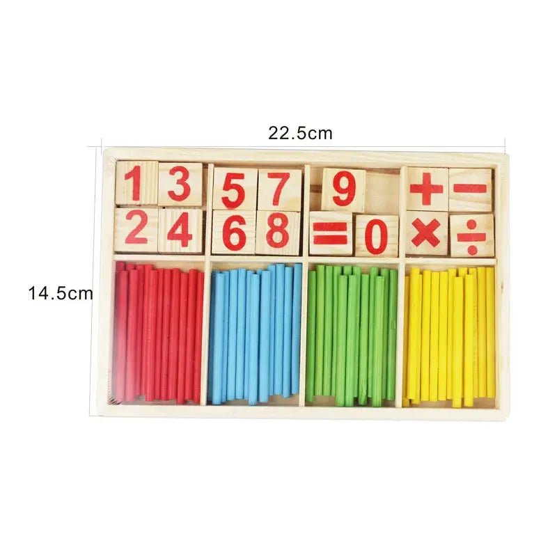 Gros plan sur des bâtonnets de calcul multicolores