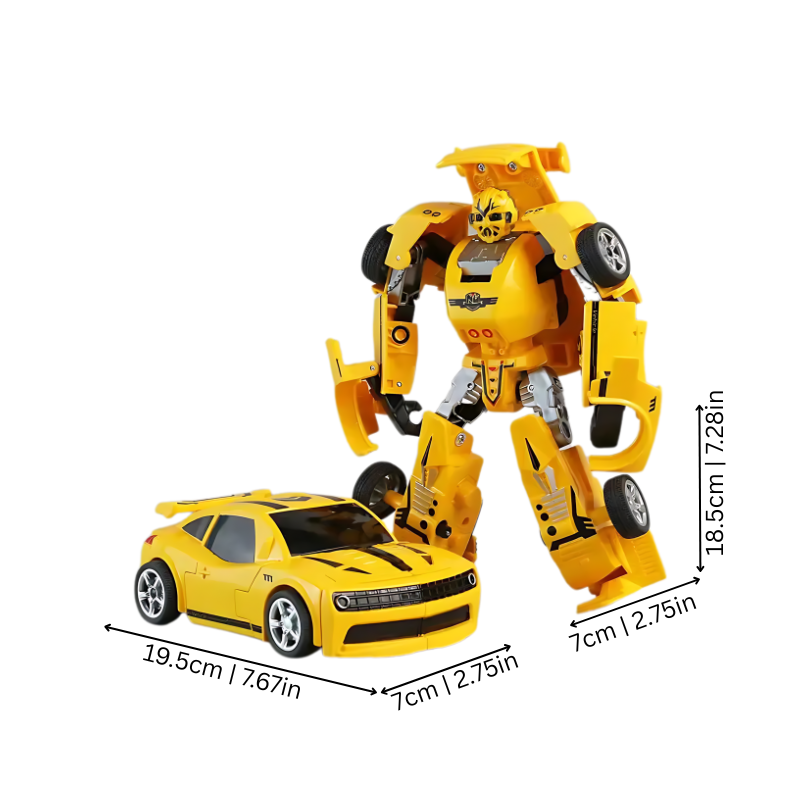 Camion transformable en robot, vue de côté