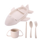Assiette en forme d'avion beige pour enfants