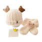 Écharpe bonnet bébé beige, matériau doux pour la peau