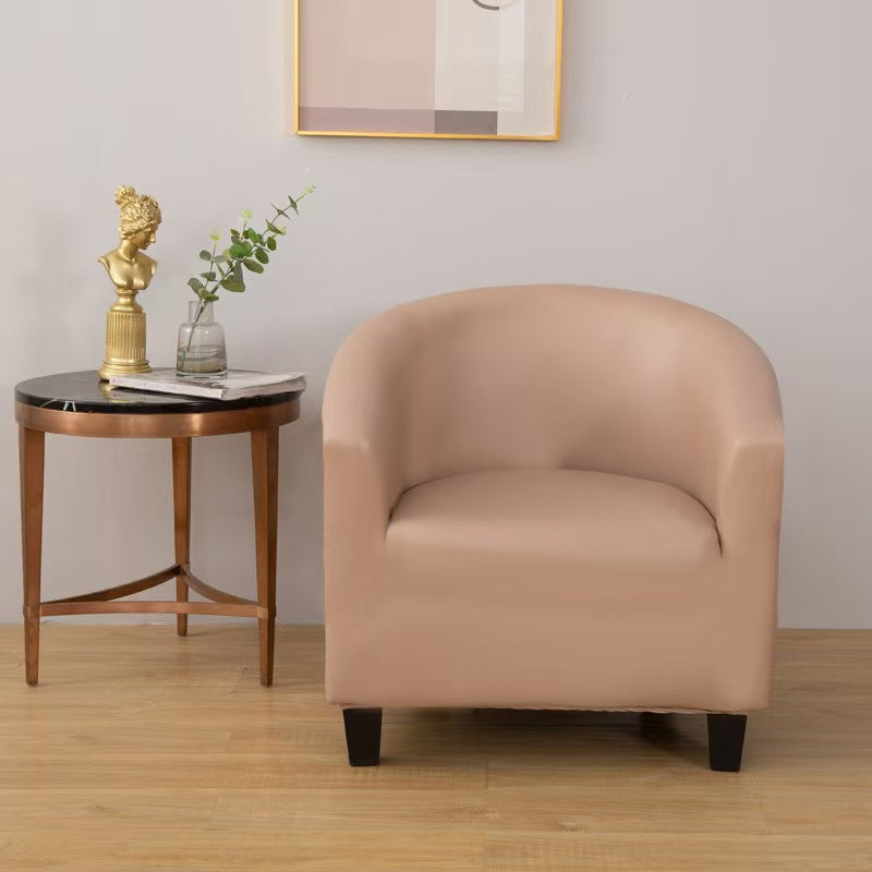 Gros plan sur texture simili cuir beige imperméable