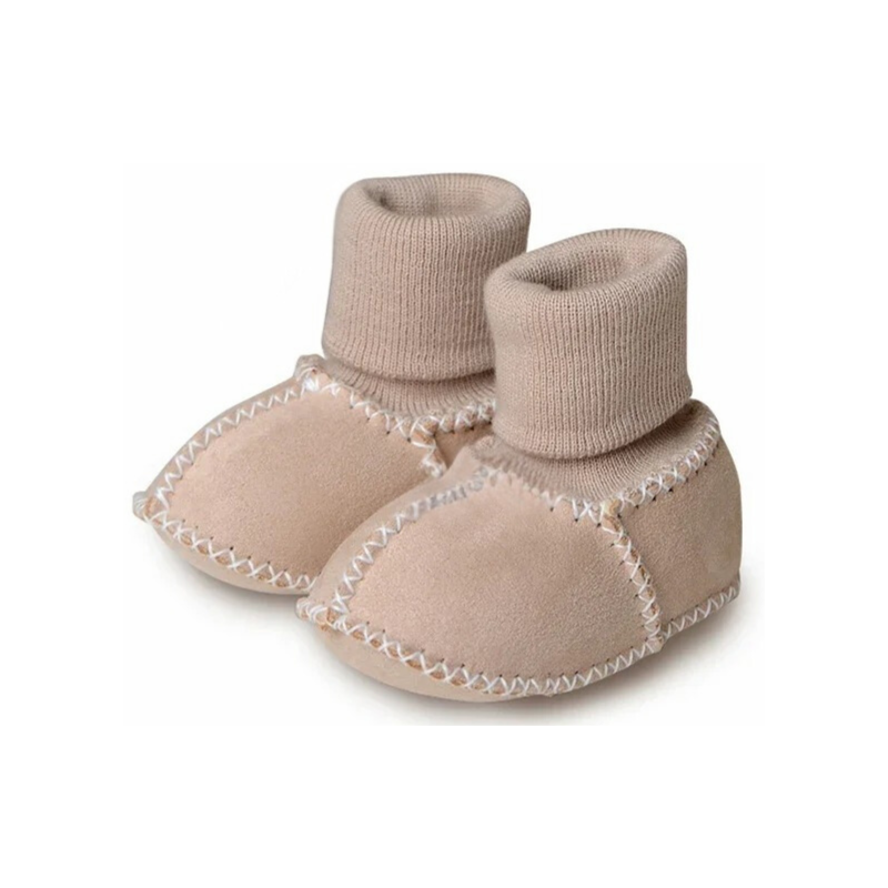 Chaussures bébé beiges, design ajusté et confortable