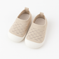 Chaussons souples beige pour enfants, maille respirante et flexible