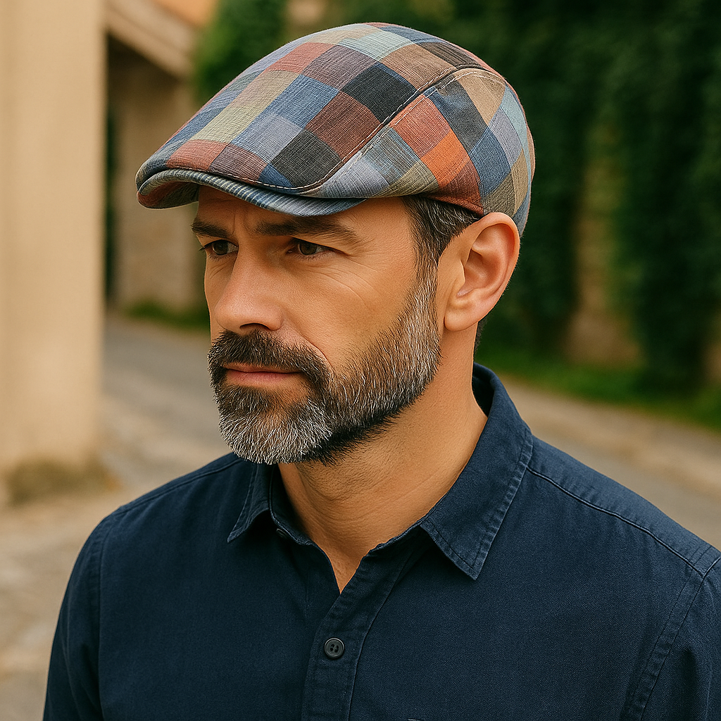 Béret homme coloris pastèque, design moderne et épuré