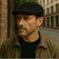 Béret homme noir élégant, vue de dessus