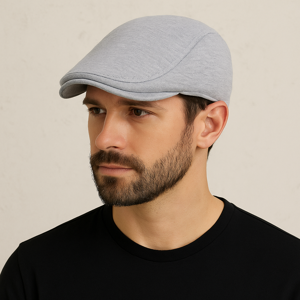 Béret gris pour homme, style décontracté et élégant