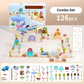 Ensemble combiné beige, 126 pièces de construction