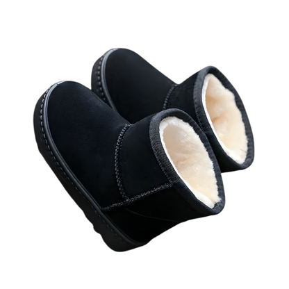 Bottes noires en velours avec semelle antidérapante