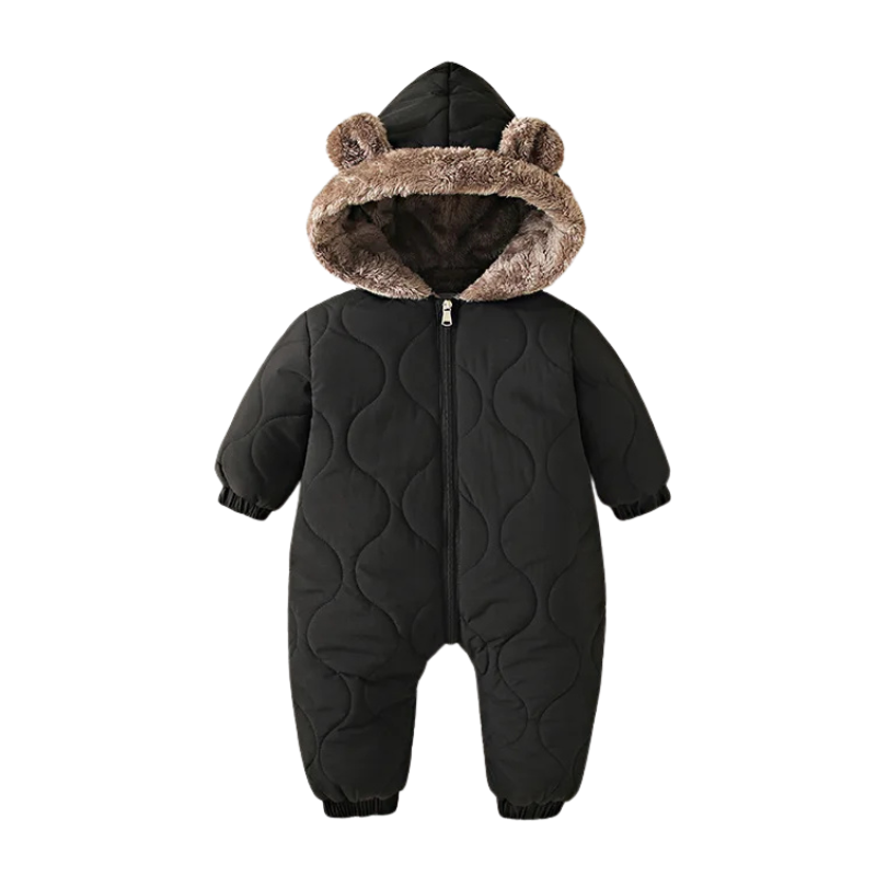 Combinaison noire pour bébé, en fleece chaud