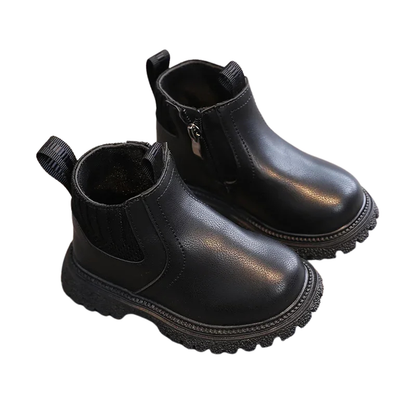 Bottes d'hiver noires avec semelles antidérapantes