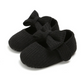 Chaussures bébé noires avec nœud décoratif