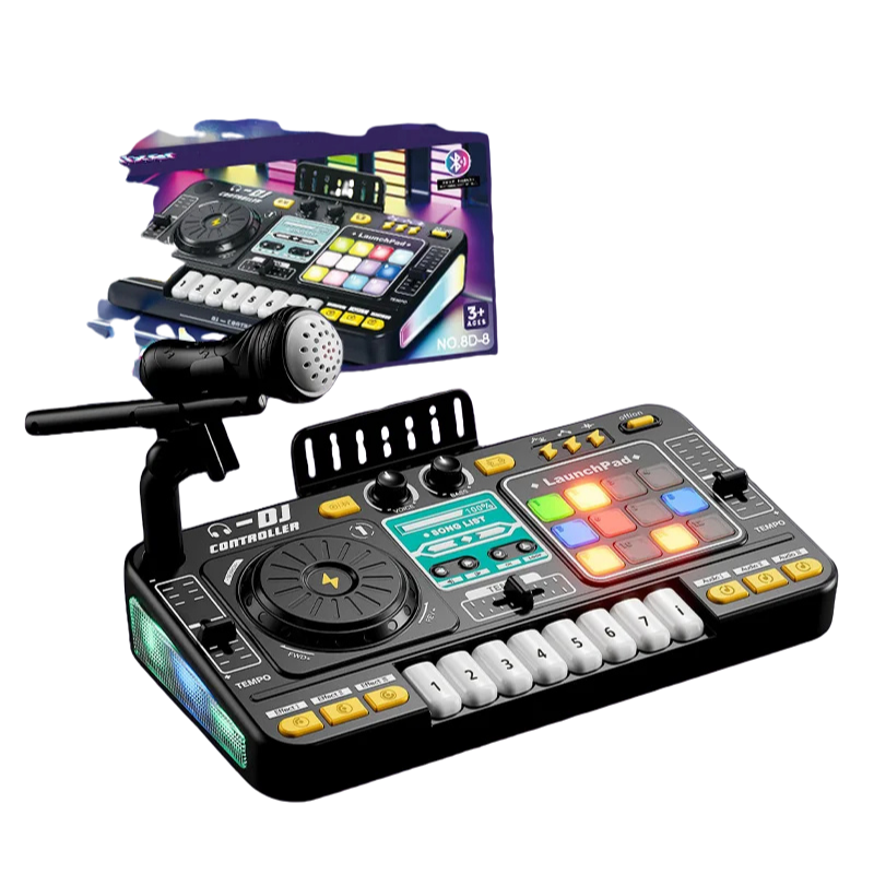 Table de mixage noire pour enfants avec effets sonores variés