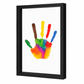 Tube de peinture acrylique noire sur fond blanc
