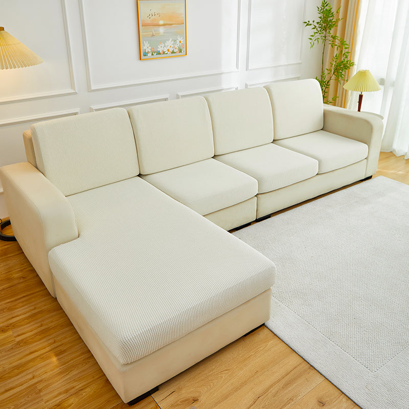 Housse déperlante blanche sur coussin, vue de face