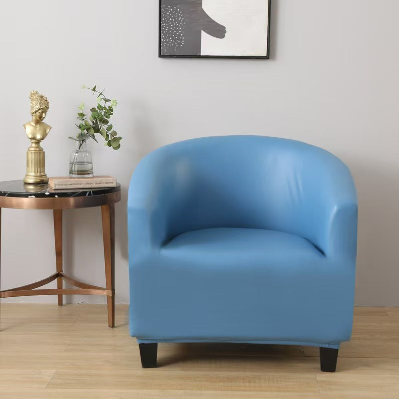 Vue rapprochée de la texture imperméable bleue