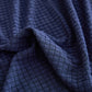 Housse en jacquard bleu marine, installation facile