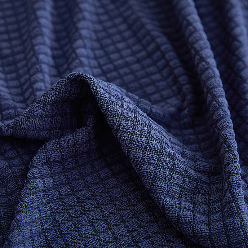 Housse en jacquard bleu marine, installation facile