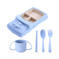 Assiette en forme de camion bleue pour repas ludiques