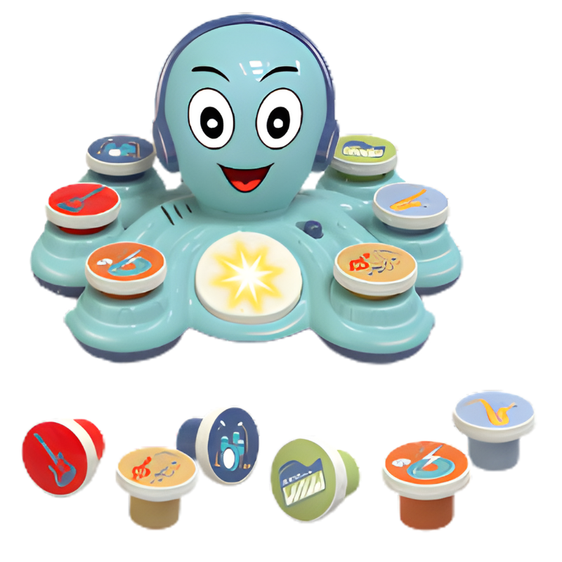Jouet pieuvre bleu en ABS pour enfants