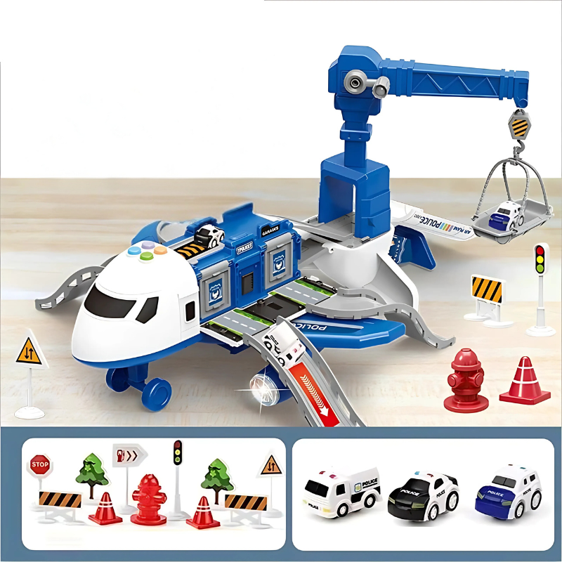 Avion transformable bleu en plastique ABS durable