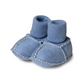 Chaussures bébé bleues, vue d'ensemble, confort hivernal