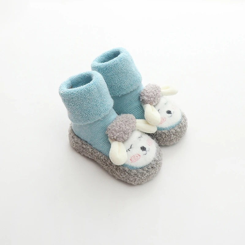Chaussures bébé bleues avec semelle sécurisée