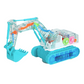 Excavateur bleu transparent avec effets lumineux captivants