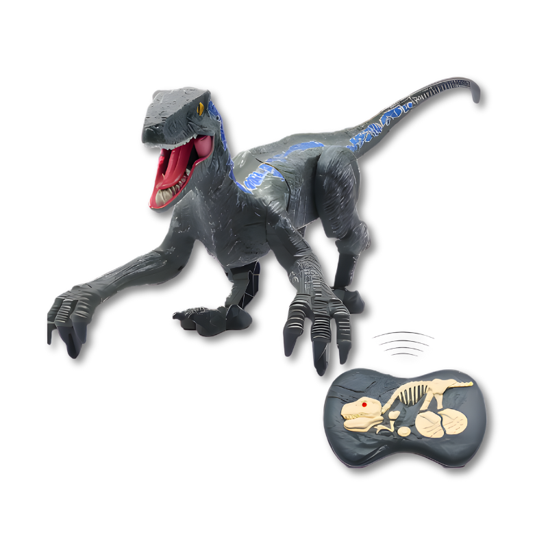 Dinosaure Bluestrike en position de marche dynamique
