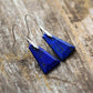 Boucles d'oreilles trapèze en Lapis Lazuli facetté