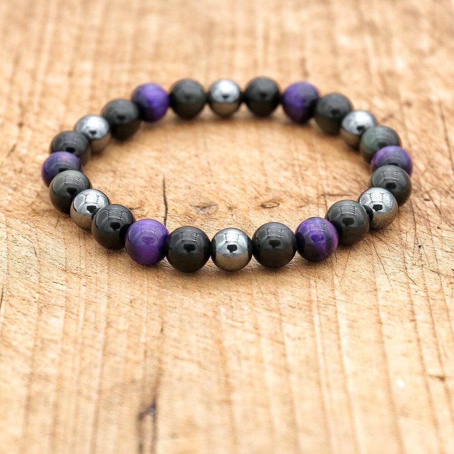Bracelet élégant avec pierres de protection et vitalité
