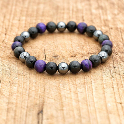 Bracelet élégant avec pierres de protection et vitalité