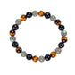 Bracelet en pierres naturelles avec labradorite, œil de tigre et obsidienne