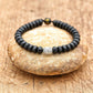 Vue d'ensemble du bracelet de méditation en Onyx noir