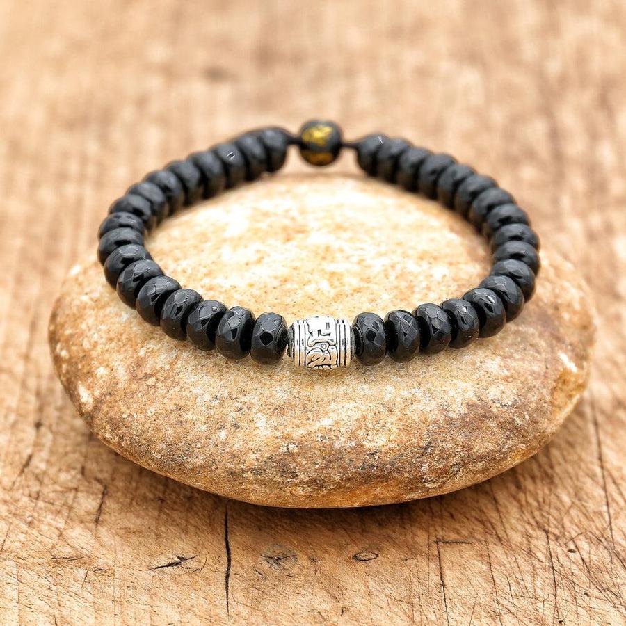 Vue d'ensemble du bracelet de méditation en Onyx noir